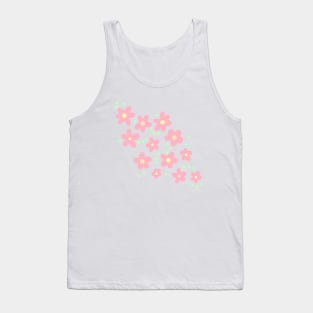 Whimsical Light Pink Flowers Tank Top